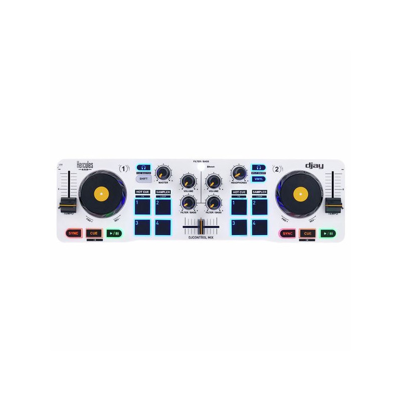 Hercules DJCONTROL MIX ポータブルDJコントローラー Odtwarzacz DJ ‌Hercules DJControl Mix Ultra - Przenośny