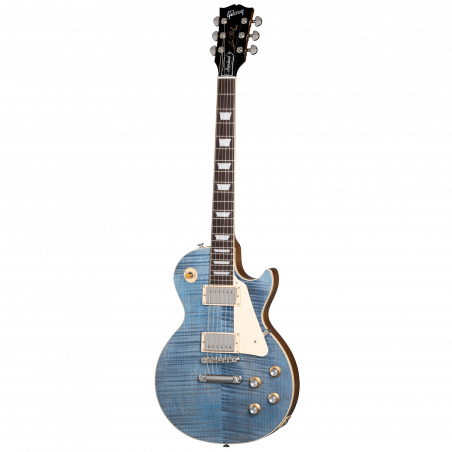 Gitarra elektryczna Gibson Les Paul Standard w kolorze niebieskim.