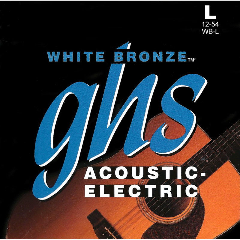 GHS White Bronze - WB-L - Acoustic/Electric Guitar String Set