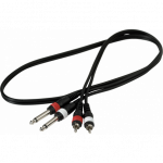 RockCable patch cable - 2 x rca to 2 x ts - 1 m