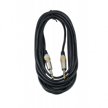 Czarny kabel mikrofonowy z dwoma wtyczkami.