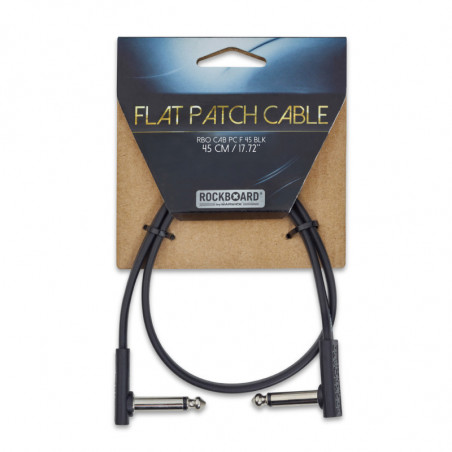 RockBoard Flat Patch Cable, Black, 45 cm