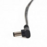 RockBoard flat power cable - black 30 cm angled/straight