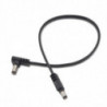 RockBoard flat power cable - black 30 cm angled/straight