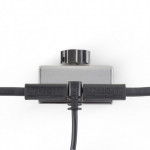 RockBoard flat power cable - black 30 cm angled/straight