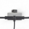 RockBoard flat power cable - black 30 cm angled/straight
