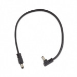 RockBoard flat power cable - black 30 cm angled/straight