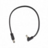 RockBoard flat power cable - black 30 cm angled/straight