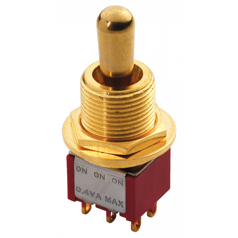 Maxi Toggle switch Gold DPDT przełącznik