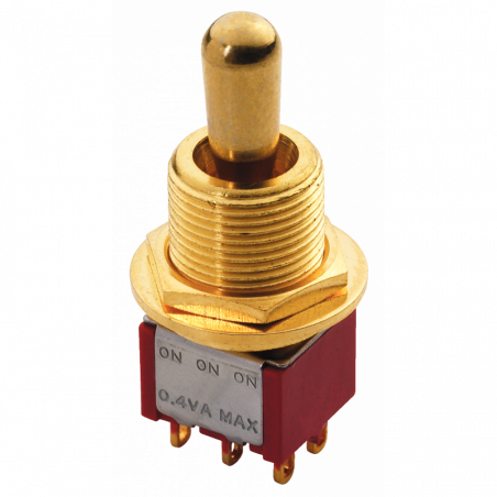Maxi Toggle switch Gold DPDT