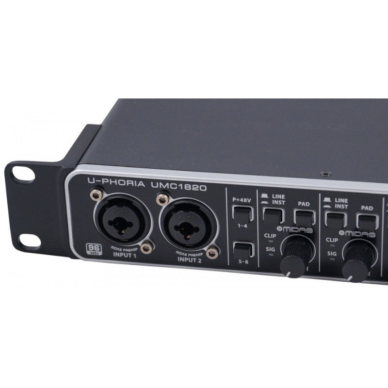 Behringer UMC1820 Interfejs audio USB/MIDI 18 wejść 10 wyjść
