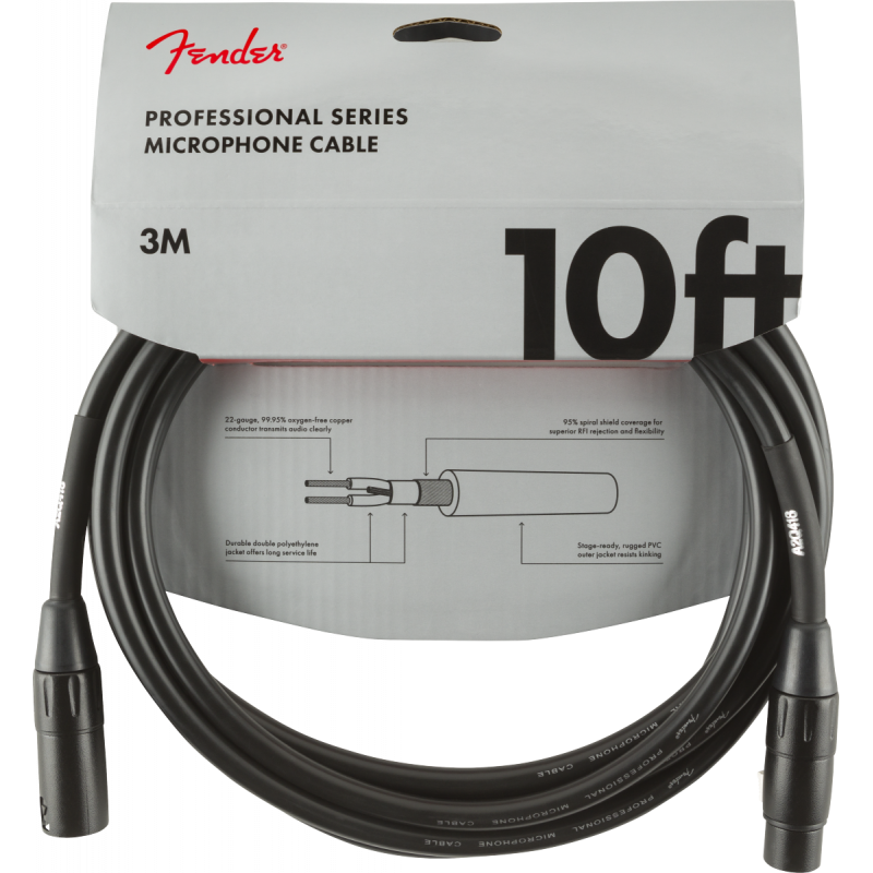 Fender Professional Microphone Cable 10'