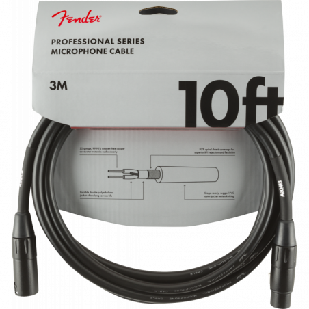 Fender Professional Microphone Cable 10'
