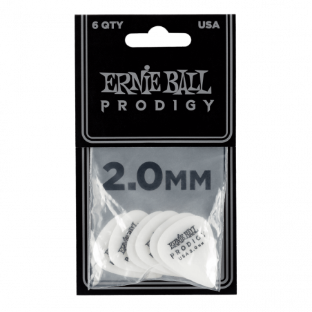 Ernie Ball EB 9202 Prodigy 2.0 - Zestaw kostek gitarowych (6
