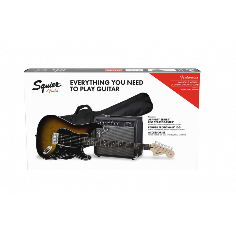 Squier Pack Afinity Stratocaster HSS BSB GB 230V