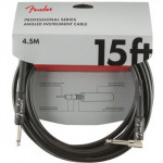 Fender Professional Instrument Cable 15' ANGL BLK