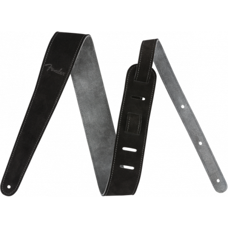 Fender 2″ RVRS SUEDE STRAP - BLK/GRY