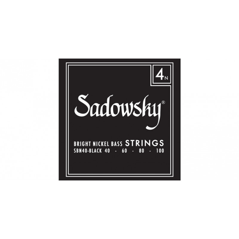 Sadowsky Black LB Bass 4 String Set, Nickel 040-100