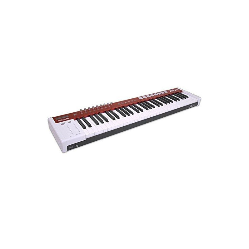 Czerwona klawiatura midi