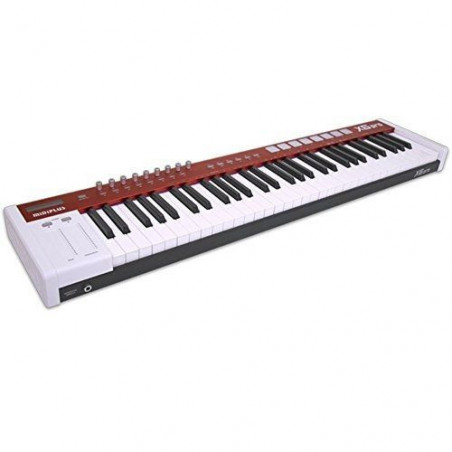 Czerwona klawiatura midi