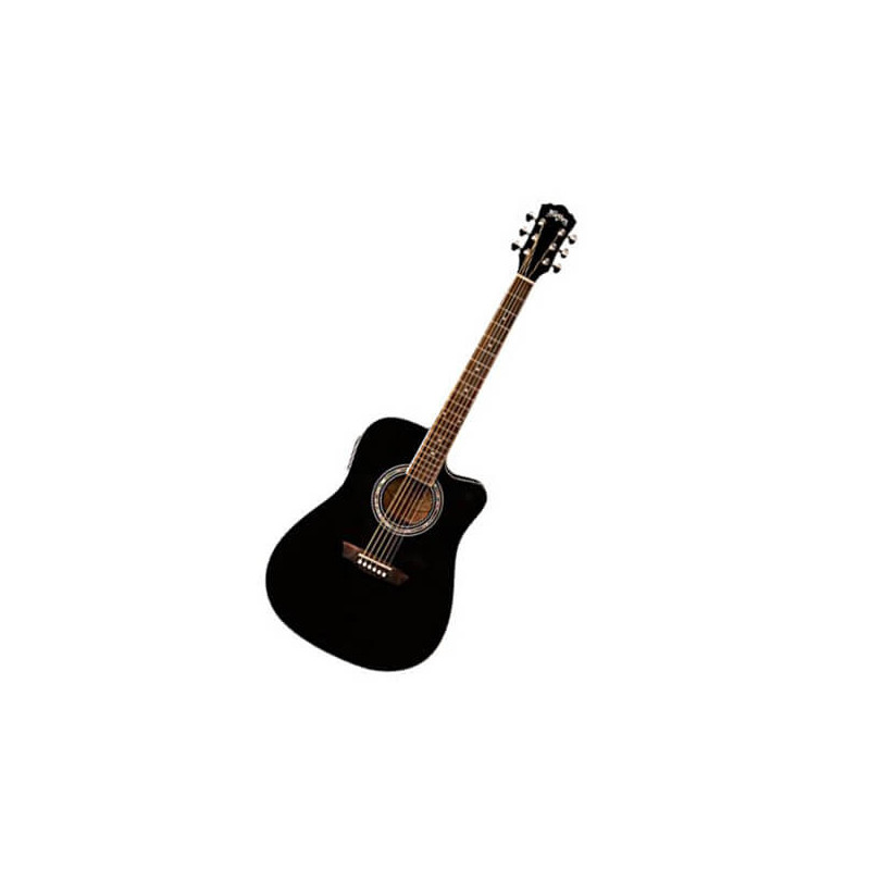 Czarny akustyczny gitarę