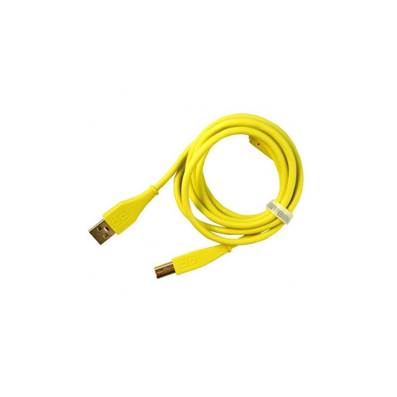 DJ TECHTOOLS Chroma Cable USB A/B 1,5 m - prosty żółty
