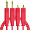 DJ TECHTOOLS Chroma Cable Audio RCA - JACK 6,3 - 1,5 m czerwony