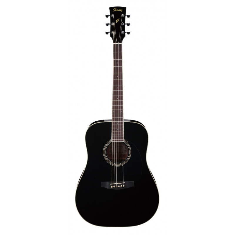 Czarny akustyczny gitar