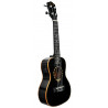 Czarny ukulele z tunerem