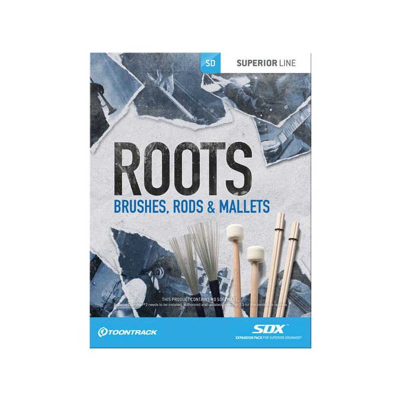 Toontrack Roots SDX - Brushes. Rods & Mallets