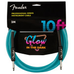Fender Professional Glow in the Dark Cable 10' BLUE