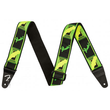 Fender Neon Monogram Strap Green/Yellow