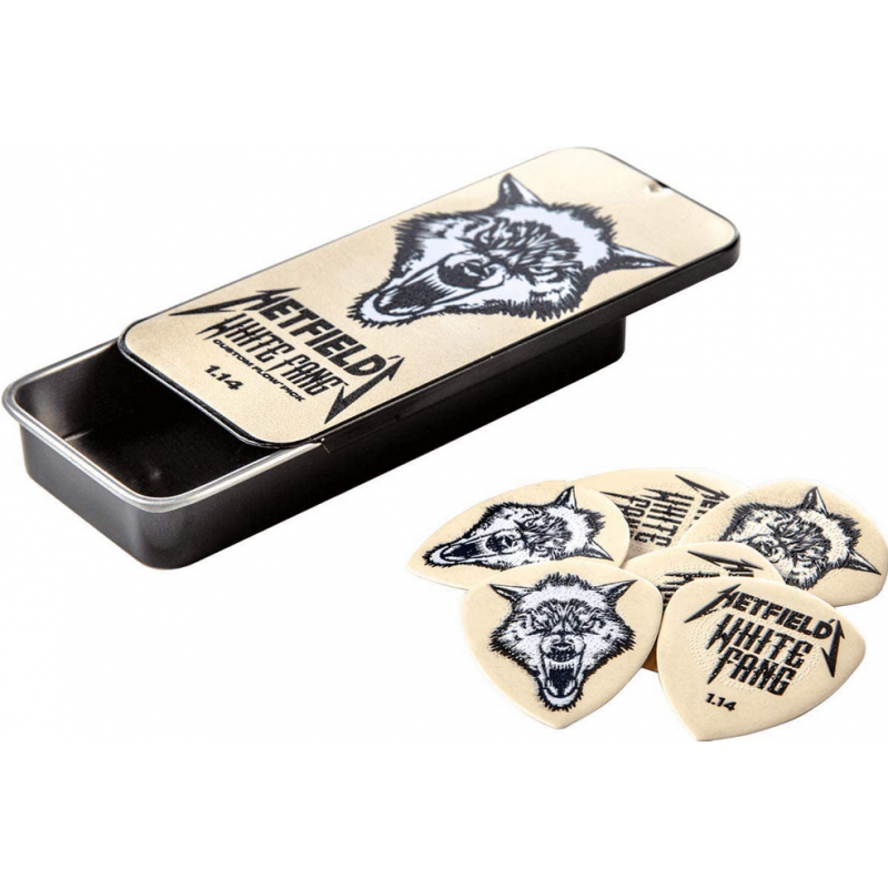 Dunlop Hetfield's White Fang Custom Flow Pick Tin 6-pack 1.14 mm