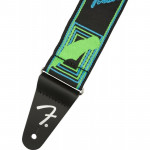 Fender Neon Monogram Strap Grn/Blue