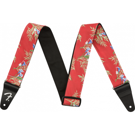 Fender Hawaiian Strap Red Floral