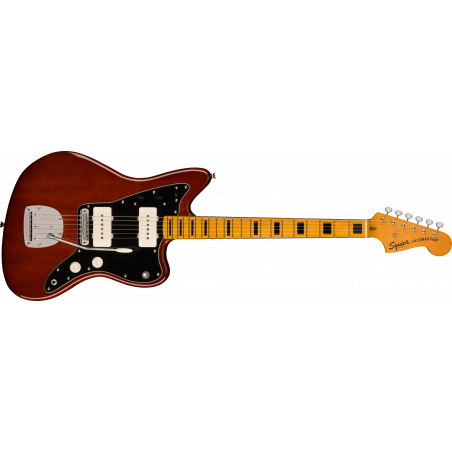 Brązowa gitara elektryczna Squier Jazzmaster