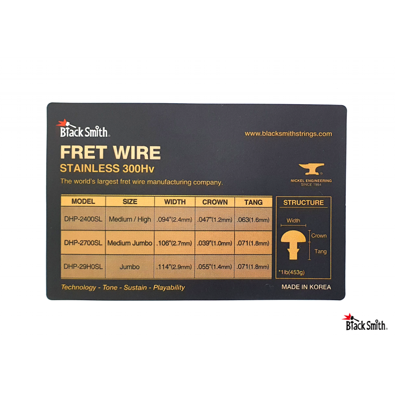 BlackSmith Fret Wire Bulk DHP27C0L wiązka progów gitarowych