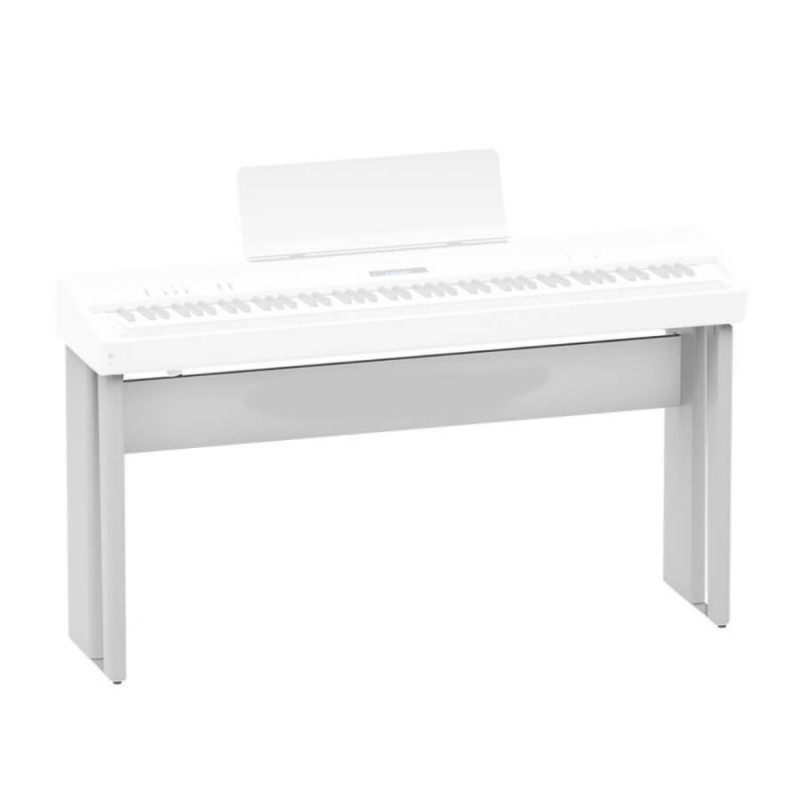 Biały keyboard na białym stojaku