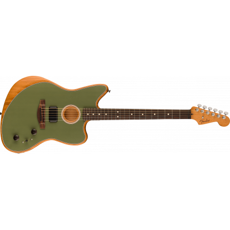 Zielony Fender Acoustasonic Telecaster